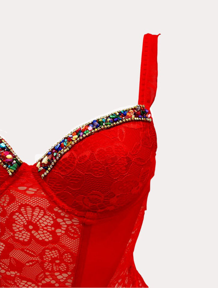 Guepière Tulipe rouge