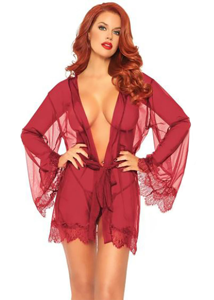 Kimono court Samantha bordeaux