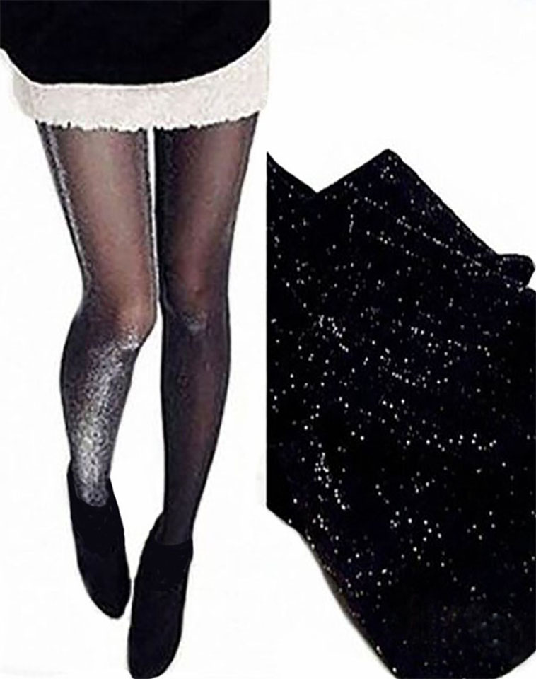 Collants sans pied Star noir