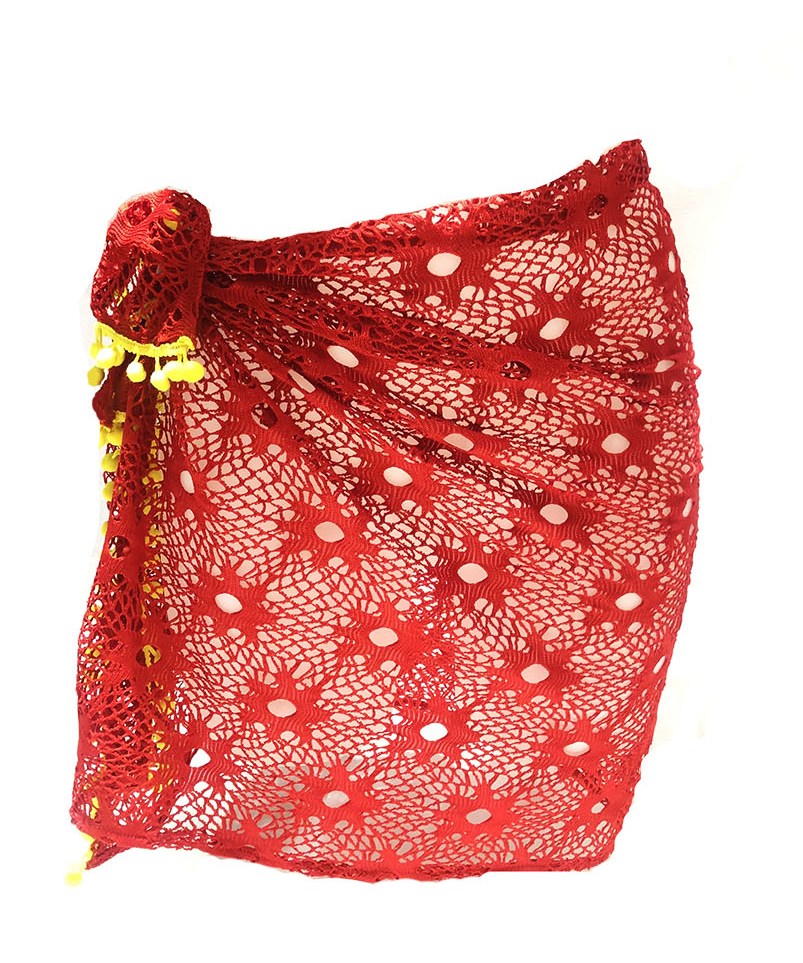 Paréo Galapagos rouge et jaune