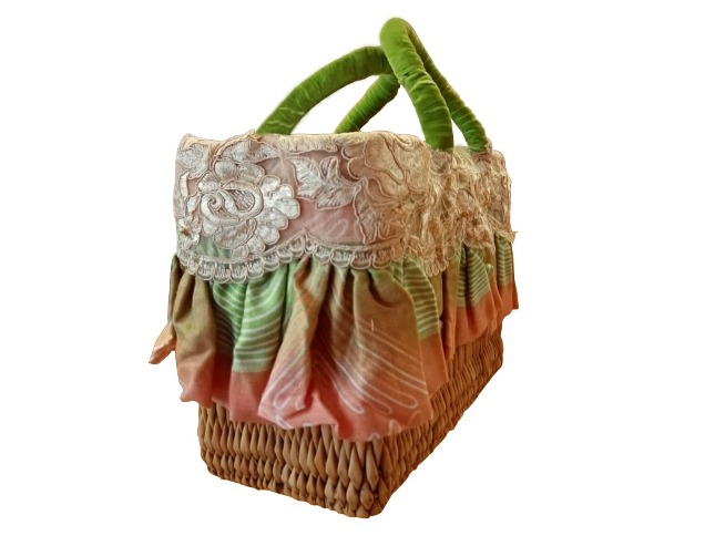 Sac de plage Zulu saumon/vert