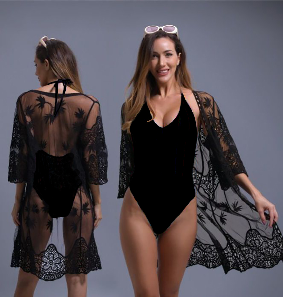 Paréo Caftan Angela noir