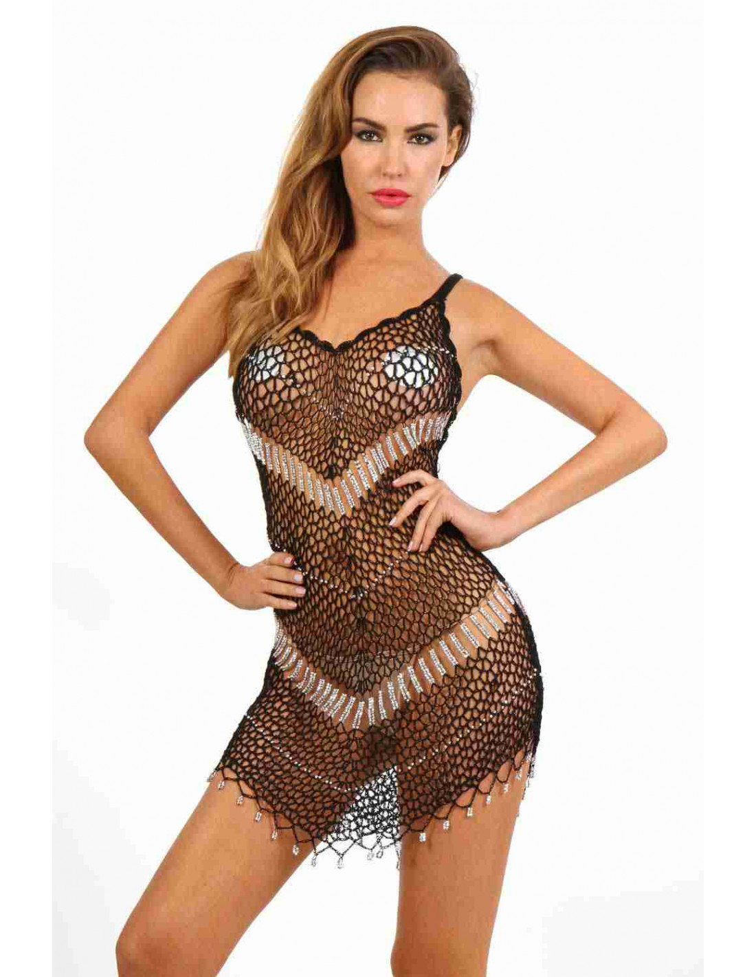 Nuisette Crochet et perles noire