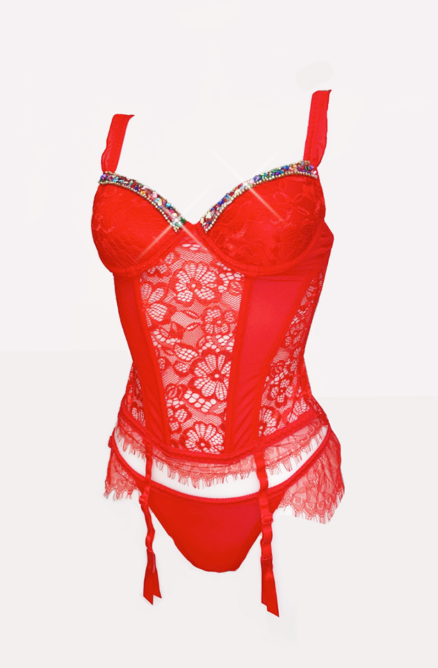 Guepière Tulipe rouge