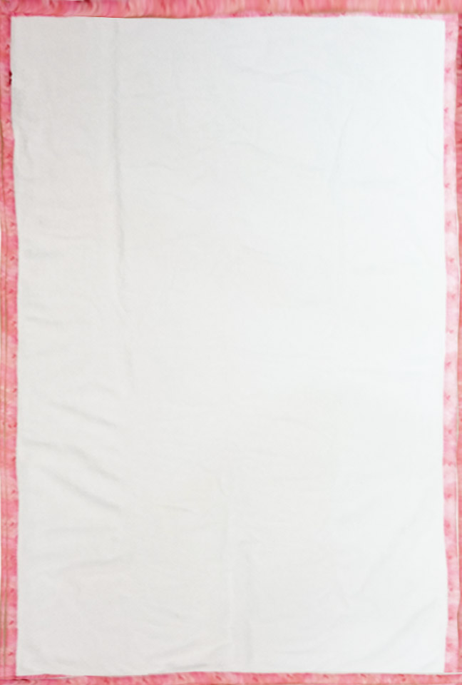 Serviette Beachwear blanche avec liseré rose