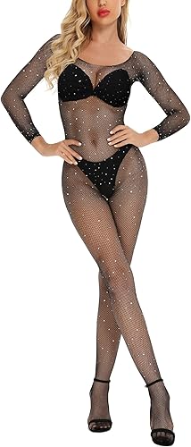Bodystocking Résille et Strass noir