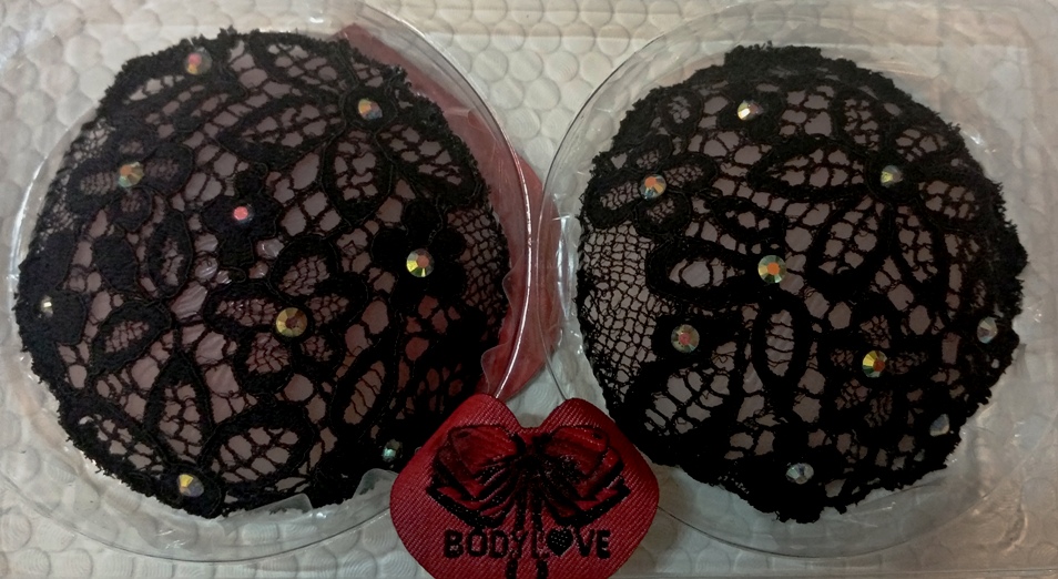 Nippies dentelle et strass noirs
