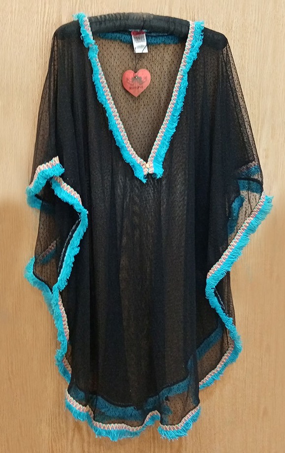 Paréo Kimono Tricolore noir