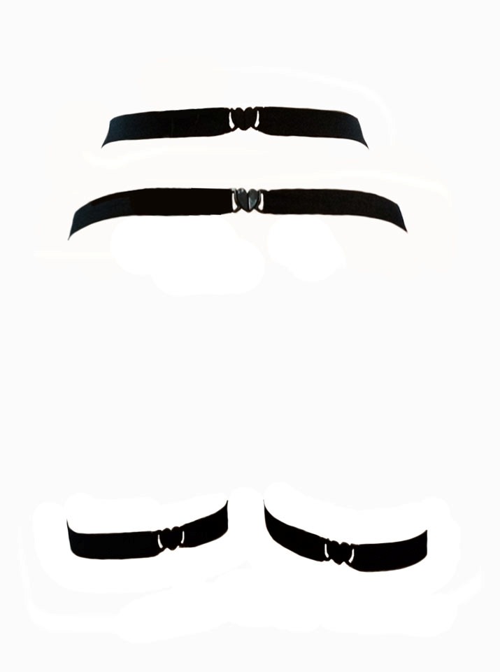 Harnais noir et strass