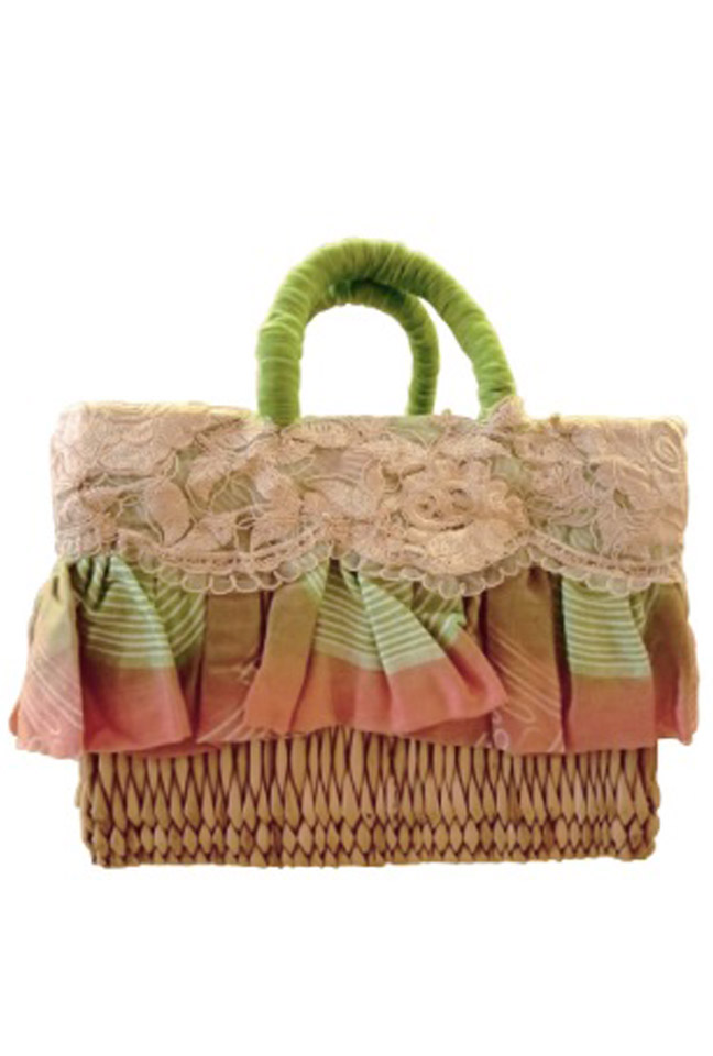 Sac de plage Zulu saumon/vert