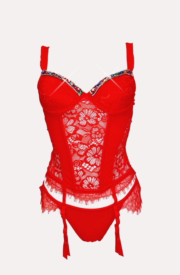 Guepière Tulipe rouge