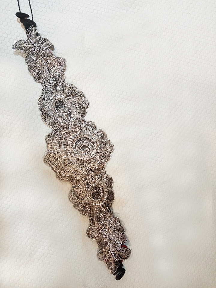 Jarretière Berfin noire et argent