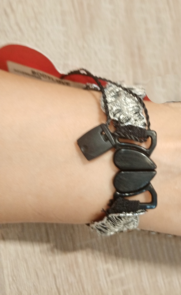 Bracelet Berfin noir et argent