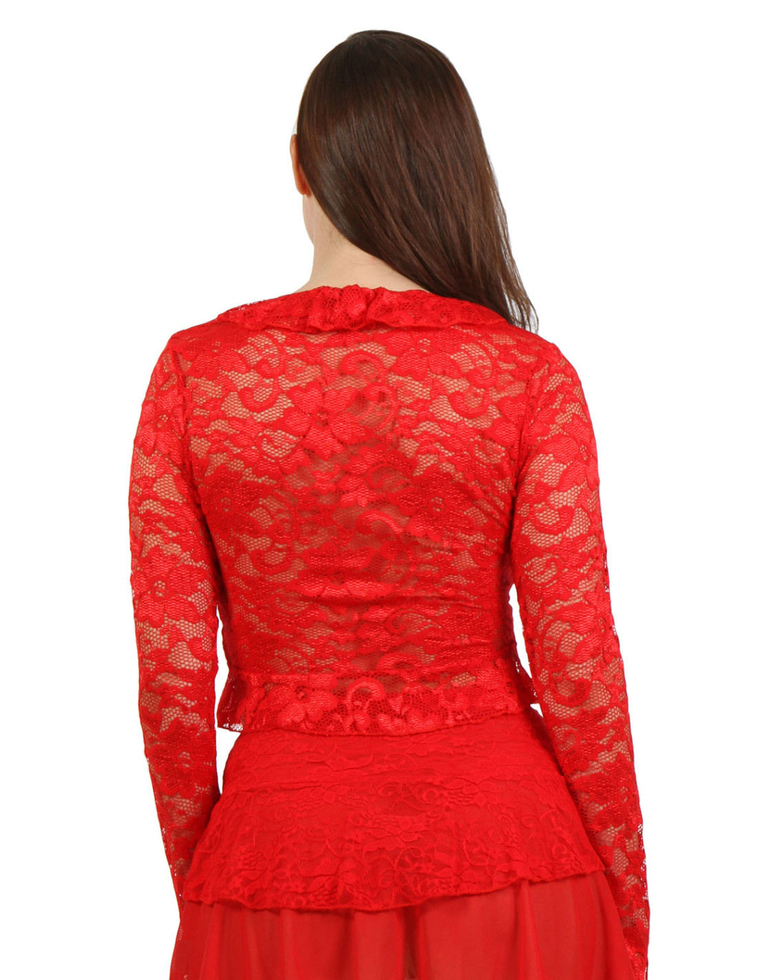 Boléro Dentelle rouge
