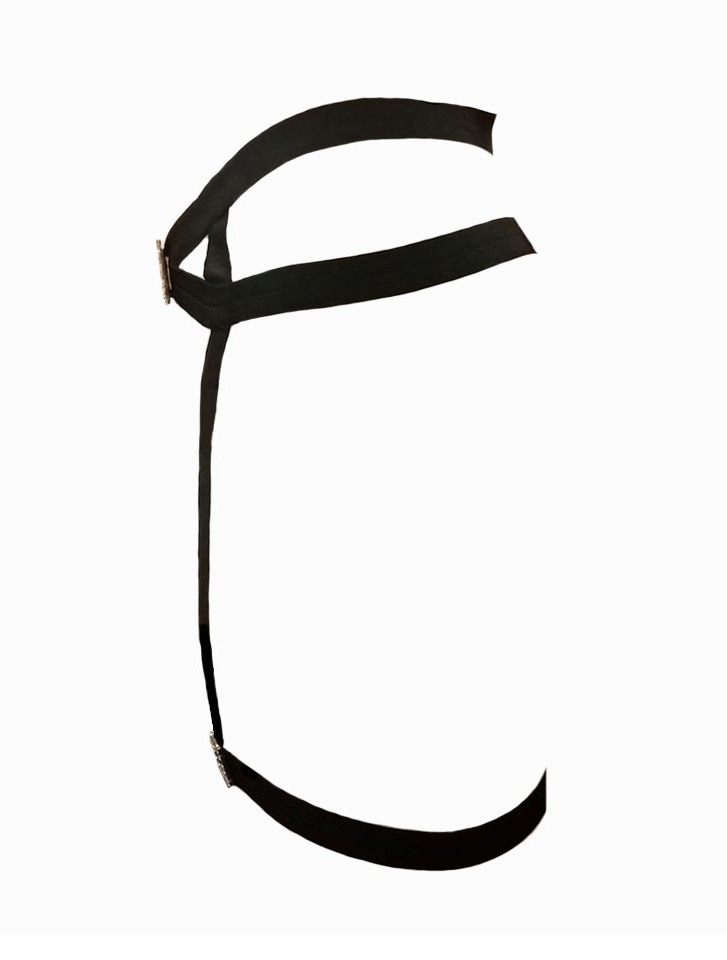 Harnais noir et strass