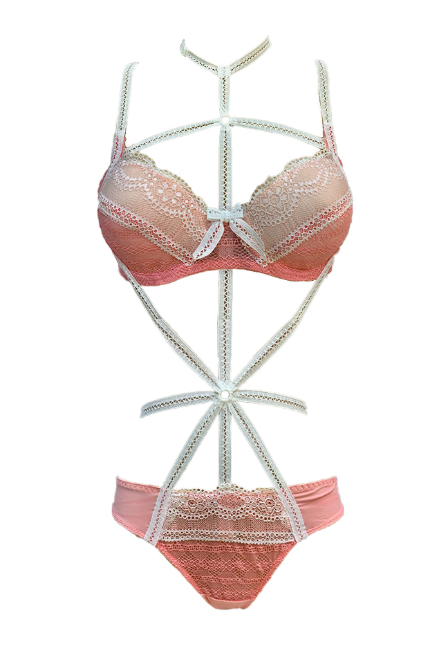 Body Hanane rose et blanc