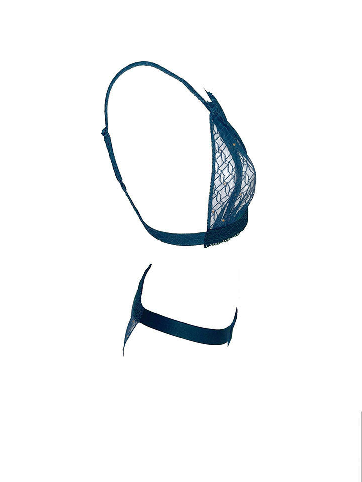 Ensemble 3 pièces Hortensia bleu vert