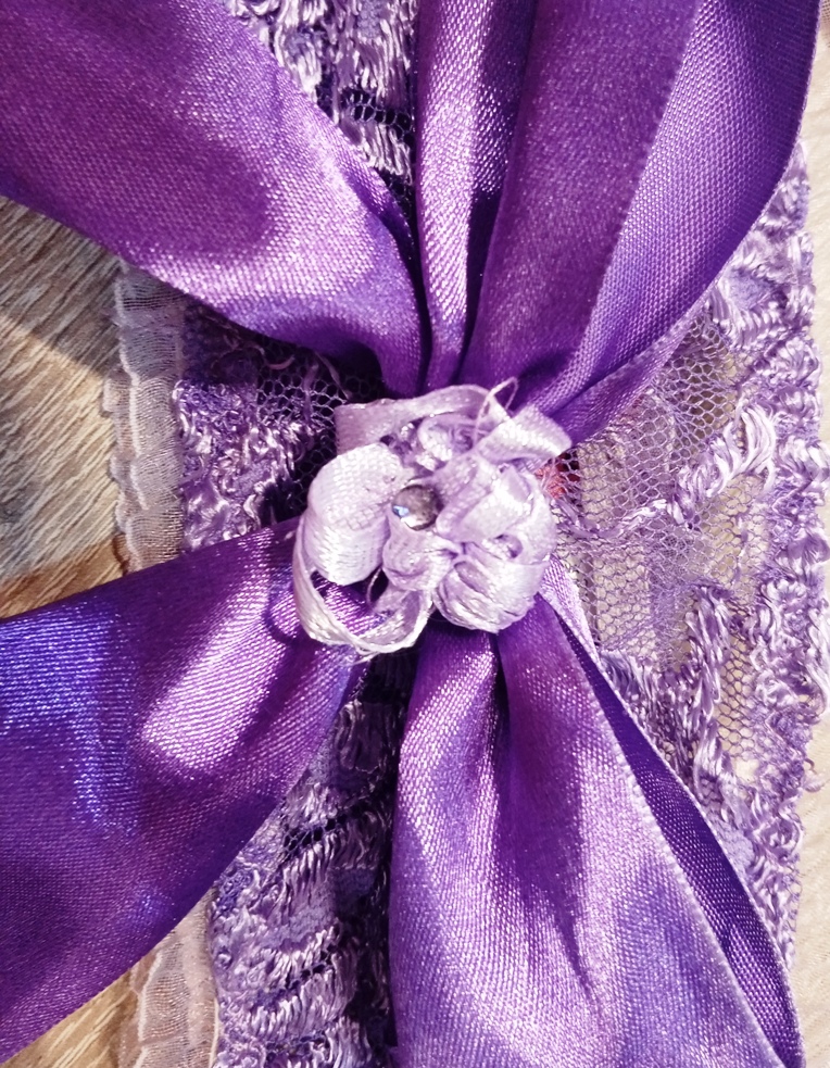 Jarretière Orchidée violet